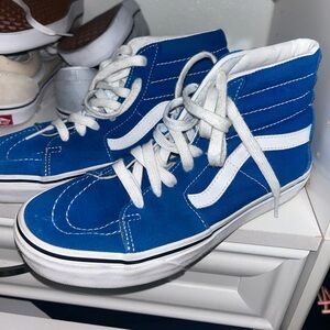 Blue high top vans